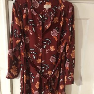 Loft Petite Large Floral Dress